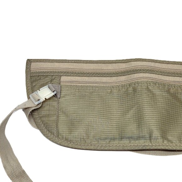 Eagle Creek Khaki Undercover Money Belt Elastic Adjustable Waist Band Zipper - Picture 3 of 10